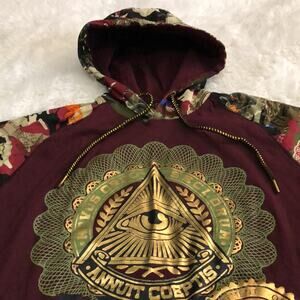 SWITCH Shirt Hoodie MONEY Metallic NOVUS ORDO SECLORUM SZ M